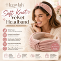 Hqowlah™ Soft Knot Velvet Headband for Women, Padded Wide Hair Band, Elegant Velvet Hair Accessory, Comfortable Headband
